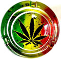 Cannabis Leaf Glass Ashtray